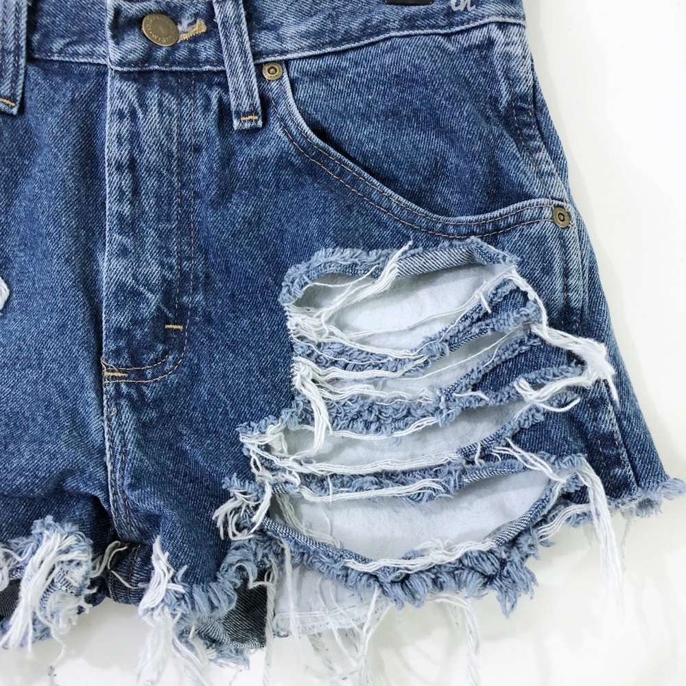 Womens Vintage Distressed Jean Shorts, Sexy Shorts - Picture 2 of 6